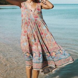 Spell Multicolor Floral Midi Dress